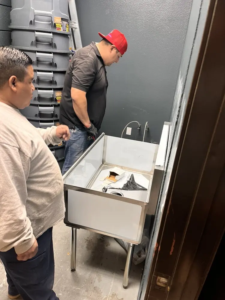 Commercial plumbing and sink installation in Merrifield